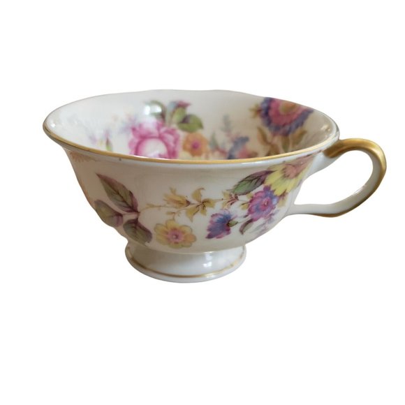 Castleton China USA Sunnybrooke Footed Cup and Saucer Set Vintage 1950s - Picture 7 of 12